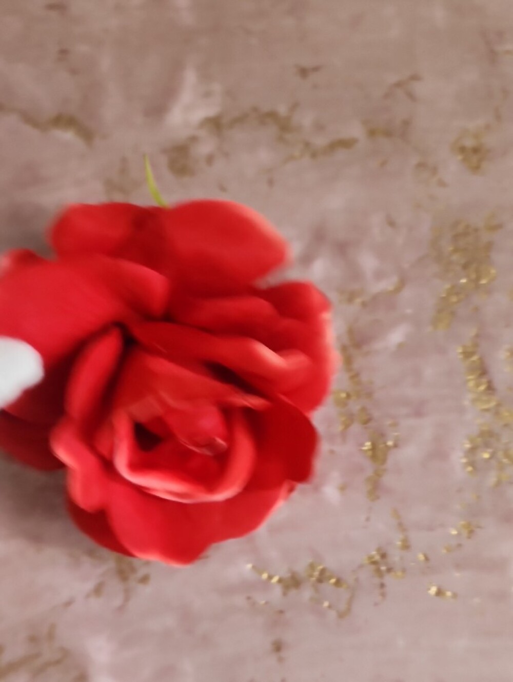 HAIR CLIP | Red Floral Hair Clip Scrunchie - Picture 11 of 13